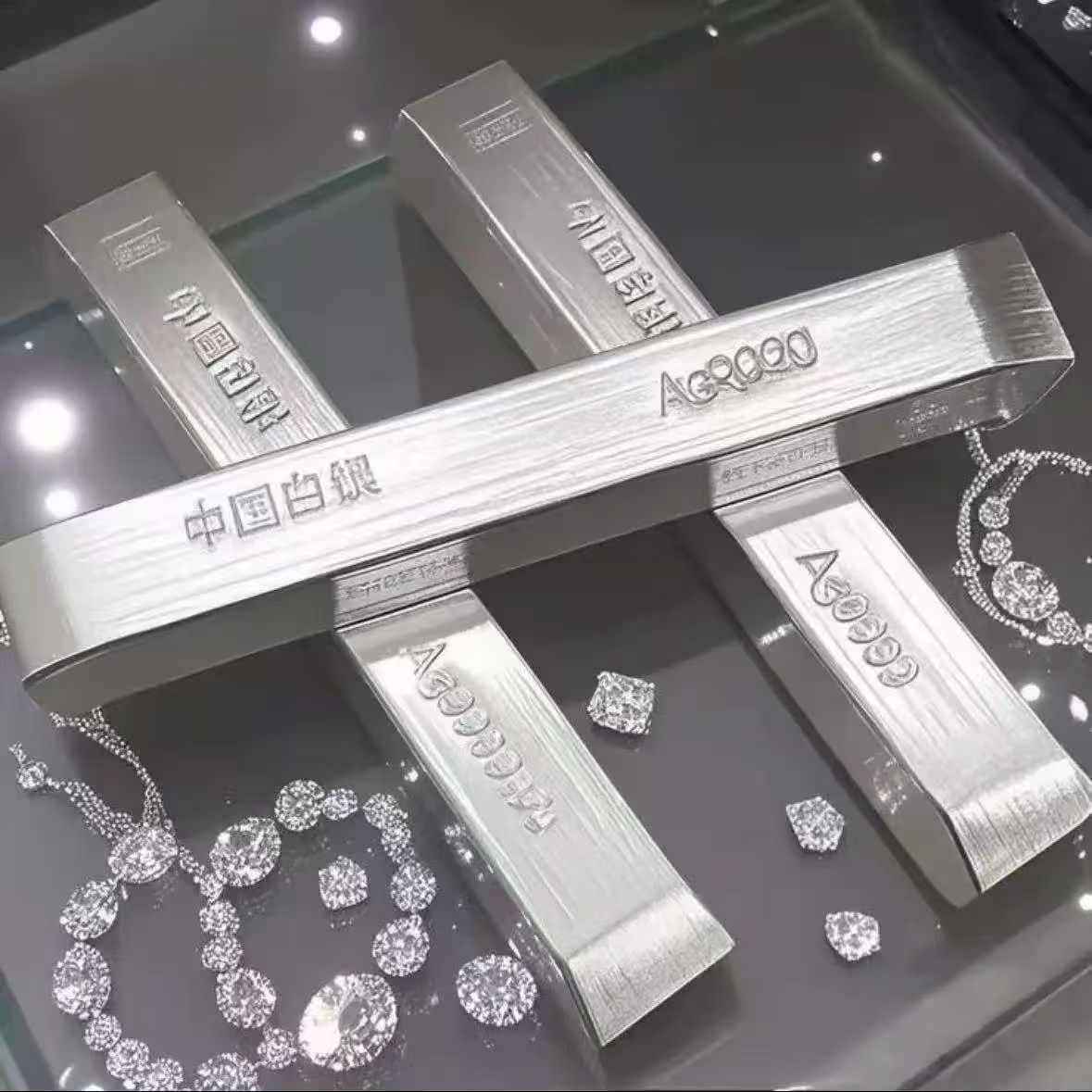 9999纯银银条银砖银块银锭白银饰配件