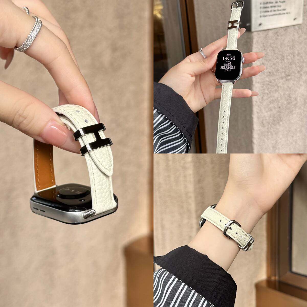 适用红米watch6/5/4表带真皮华为fit5/4/3细款女生款小米8/9pro手环腕带苹果s12/s11小米手环11/10Pro替换带