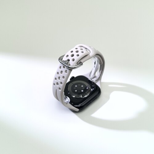 适用苹果S12手表iwatch12硅胶applewatch11表带S11/S10腕带10代SE3细款S9小蛮腰9镂空S8透气8夏天ultra4女款