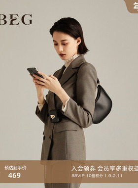 OBGE欧碧倩复古英伦风西装女冬优雅职业羊毛外套10424007