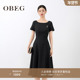 OBEG欧碧倩黑色法式 小资连衣裙女夏宴会礼服裙50502579