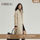款 OBEG欧碧倩风衣式 英伦驼绒大衣中长冬季 澳毛呢外套10464152