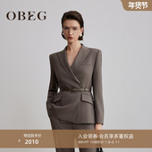 外套10503050 气质西装 商场同款 OBEG欧碧倩秋高智感商务正装