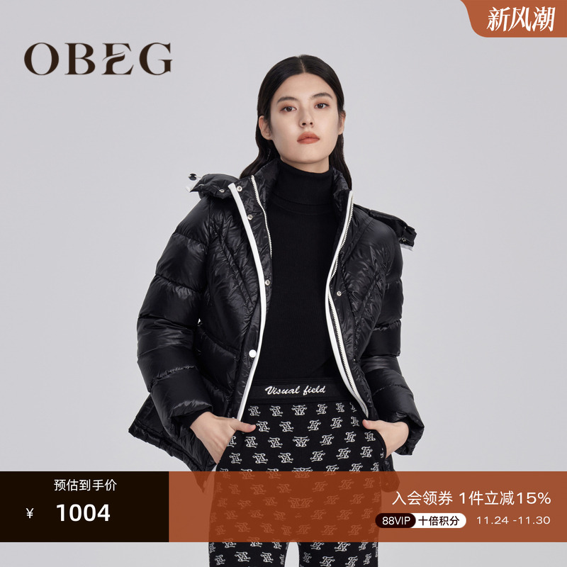 欧碧倩短款外套OBEG运动风