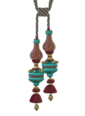 Tieback T1130新中式双头大穗窗帘绑带挂球吊高端欧式复古装饰品