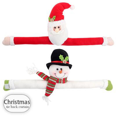 窗帘扣卡通老人圣诞装饰