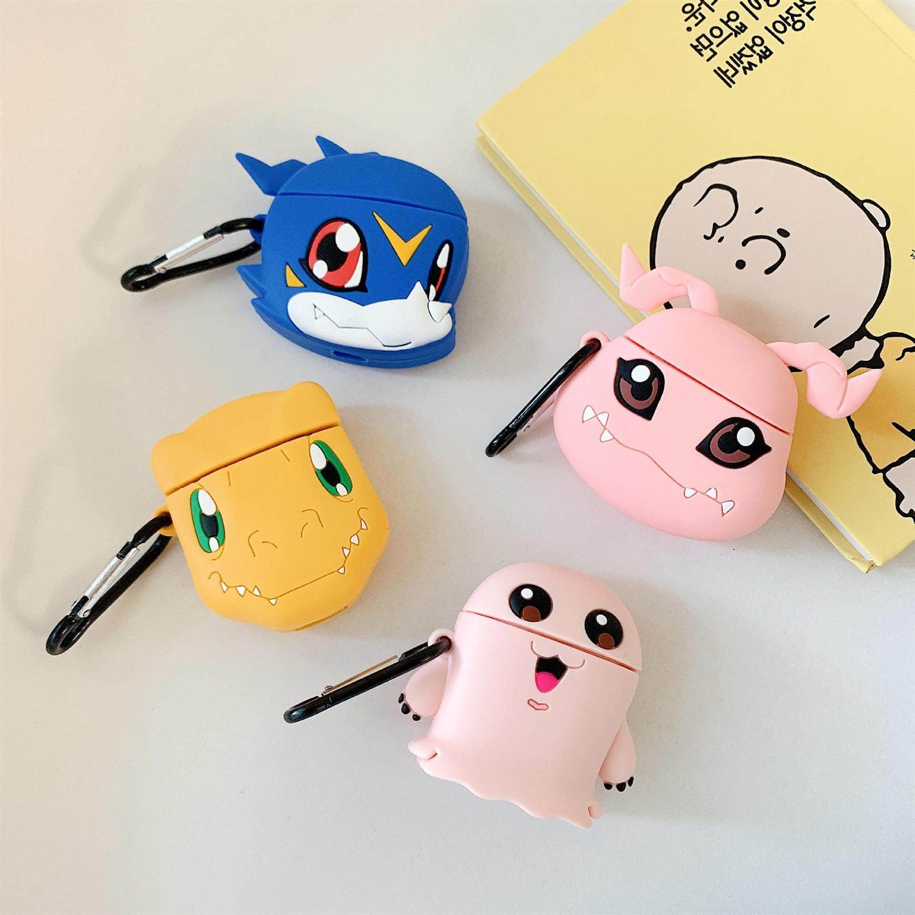 可愛卡通數碼寶貝耳機套適用于壹代二代AirPods藍牙保護套情侶款在類目 3C數碼配件, MP3/MP4配件, 耳塞保護套中 - 來自Buy2taobao.com提供專業的淘寶代購服務