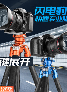 CAVIX凯唯斯闪电豹LB254C碳纤维三脚架快速锁紧松开收放阻尼球台微单反相机低拍全景快拆云台旅行X100IV支架