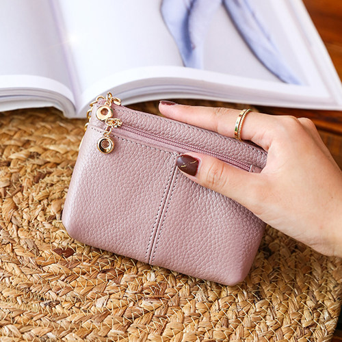 简约小巧零钱包女款拉链小钱包