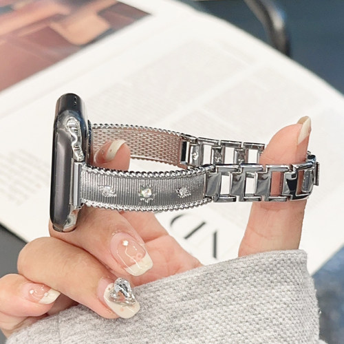镶钻金属链条手镯表带