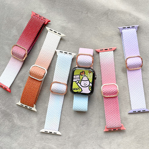 幻彩渐变弹力尼龙适用iwatch表带