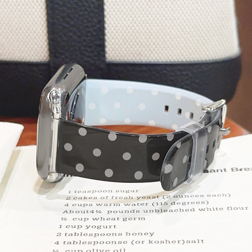 波点半透明硅胶适用iwatch表带