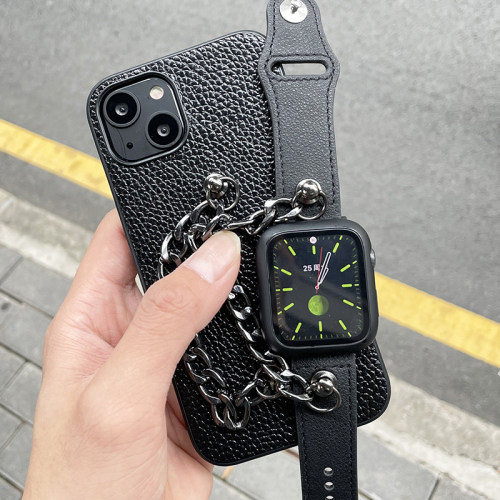 钛钢链条适用iwatch表带金属皮革