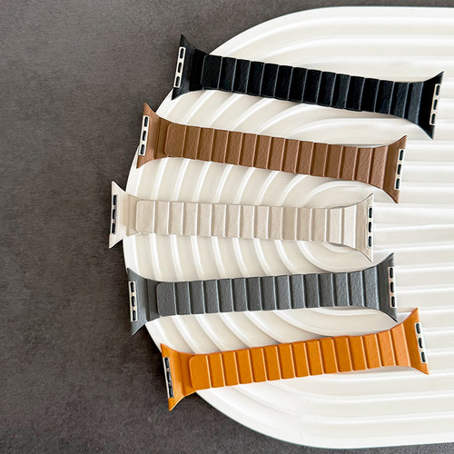 皮革磁吸小蛮腰适用iwatch表带