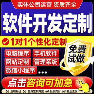 软件开发定制作微信小程序APP代做java代码代编写设计python编程