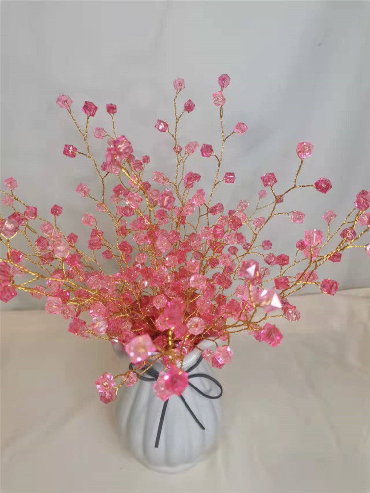 成品纯手工满天星串珠摆件花束客厅摆放送男女朋友情人节生日礼品