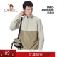 CAMEL骆驼户外抓绒衣女士秋季 上衣男 保暖T恤圆领摇粒绒打底衫