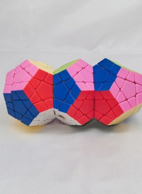 梯色连体五魔方三阶五魔方二连体魔方 Siamese Megaminx Cube