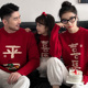 新年亲子装 潮 红色毛衣母子女秋冬过年喜庆一家三四口高级感针织衫