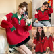 上衣 冬全家拜年服母女童装 圣诞红色亲子装 毛衣一家三口四口针织衫