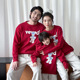 上衣 母女家庭装 圣诞节亲子装 毛衣红色喜庆雪人一家三口四口针织衫