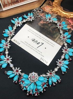 中古vintage饰品气质百搭绿松石