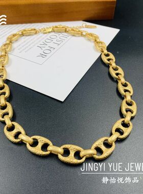 中古小众设计项链 猪鼻子嘻哈项链 个性朋克风男款女款项链