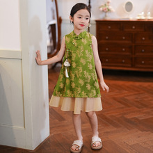 2025新款洋气薄款女童小女孩改良旗袍夏季新中式汉服中国风连衣裙