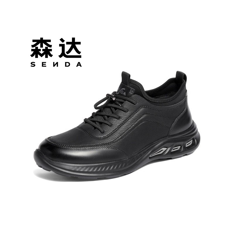 森达2025年秋冬款专柜正品真皮健步鞋休闲运动男鞋K6R01