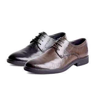 森达男鞋 休闲牛皮男鞋 2023秋款 系带商务正装 1IJ01 专柜正品 Senda