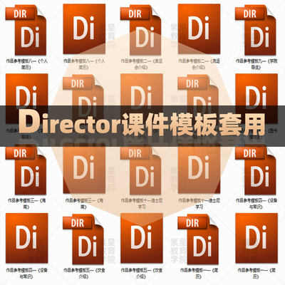 director10/11.5/12成品课件模板代制作di课后简历素材源文件修改