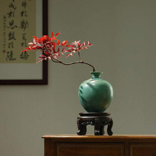 禅意陶瓷花瓶宋式美学高级感插花