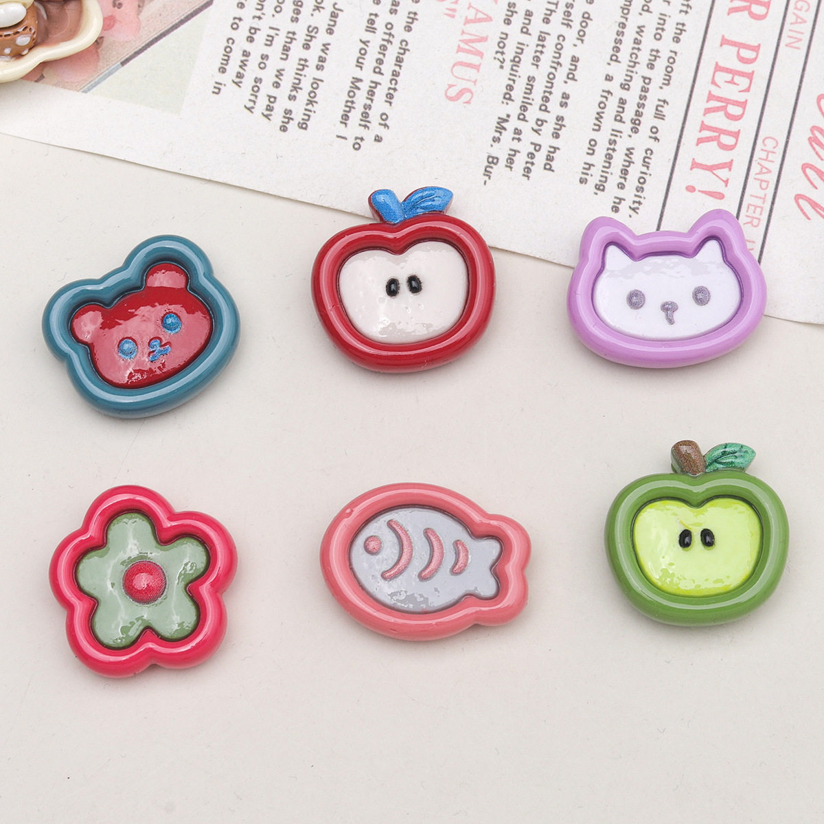 卡通diy树脂配件饰品厚边动物奶油胶发夹手机壳鞋扣钥匙扣吊坠配,饰品/流行首饰/时尚饰品新,其他DIY饰品配件,淘宝优惠券,粉丝福利购,淘宝优惠卷
