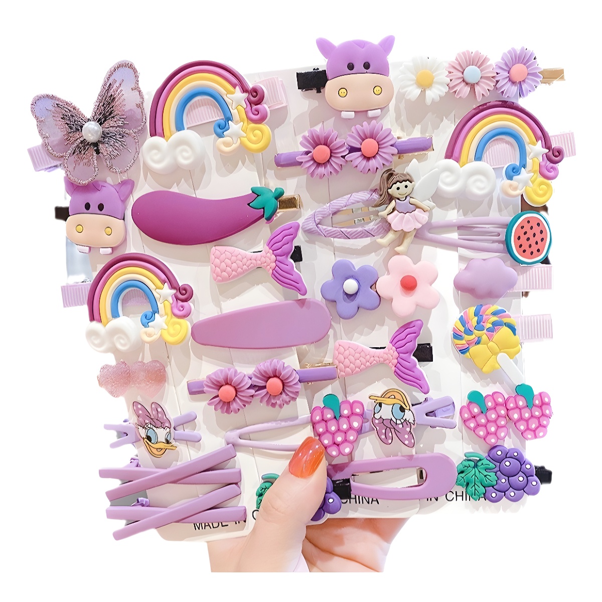 包邮14件装儿童网红卡通发夹韩国公主头饰女孩碎发bb发卡宝宝发饰