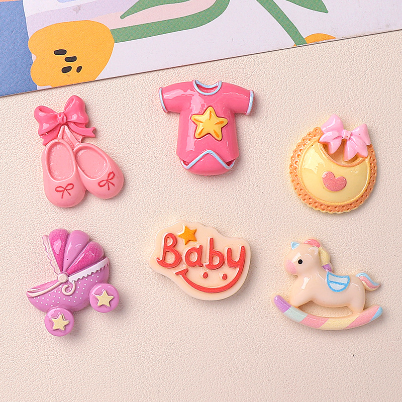 卡通亮面baby系列diy树脂配件饰品手工制发夹手机壳水杯头饰