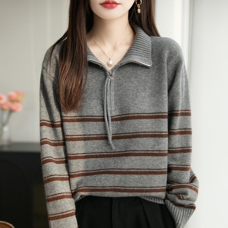 秋冬新款针织打底衫宽松大码毛衣