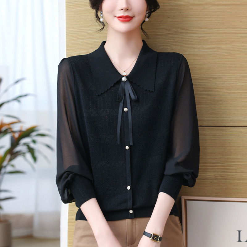 春秋新款针织宽松大码上衣打底衫