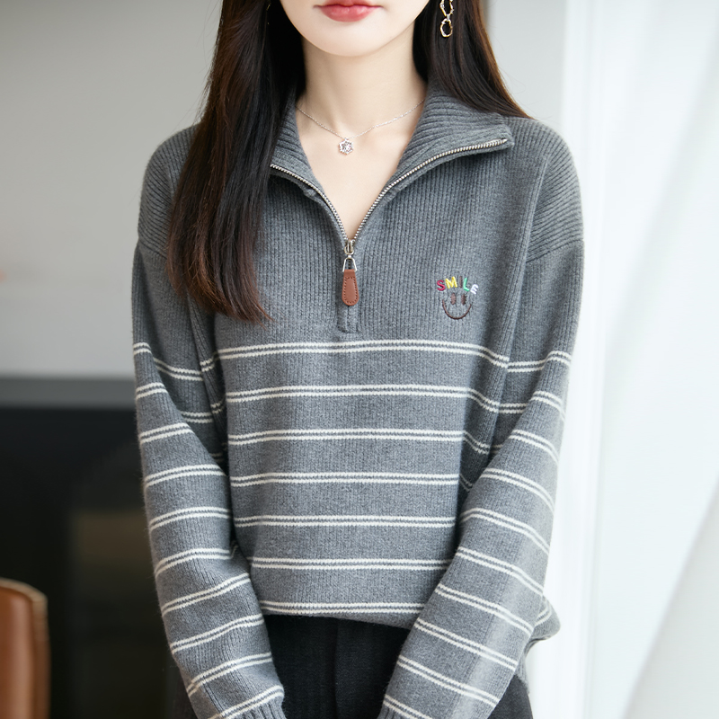 秋冬新款针织打底衫宽松大码毛衣