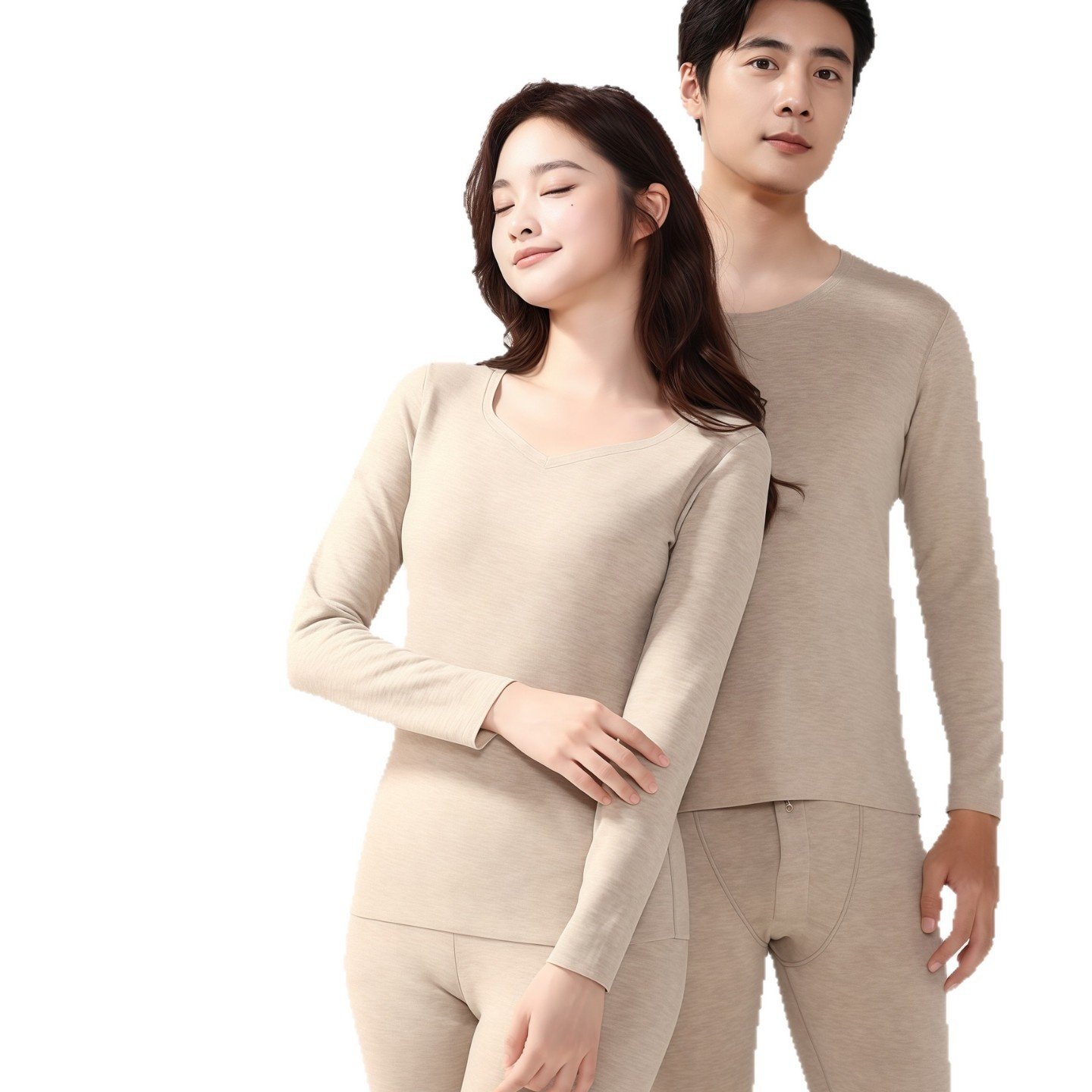 德绒保暖内衣男士加厚加绒冬季羊绒蚕丝暖热打底衫秋衣秋裤套装女