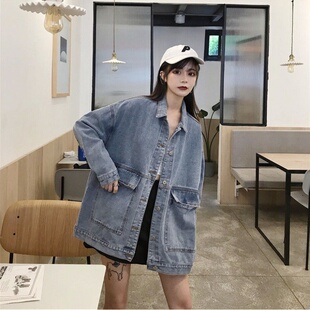 2023春秋季网红外套女韩版bf风牛仔外套女宽松百搭休闲学生上衣潮