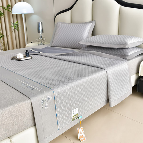 恒源祥夏季冰丝床单凉席可机洗丝滑裸睡防滑空调席子榻榻米软席