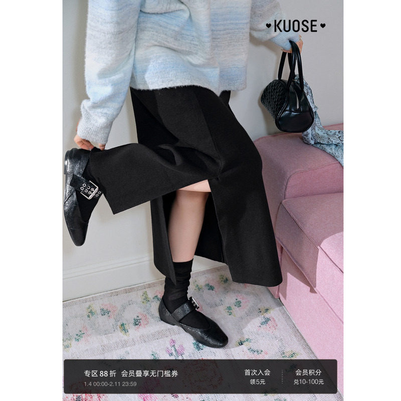 阔色黑色开叉小黑裙a字半身裙新气质法式长裙子26春季女半裙秋冬,女装/女士精品,半身裙,淘宝优惠券,粉丝福利购,淘宝优惠卷