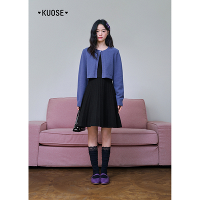 毛衣开衫背心裙两件套