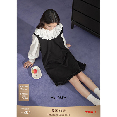 黑色背心吊带裙气质连衣裙