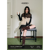 新款 2025秋冬季 叠穿背心夹克 外套女装 阔色深杏色毛绒拼接马甲开衫