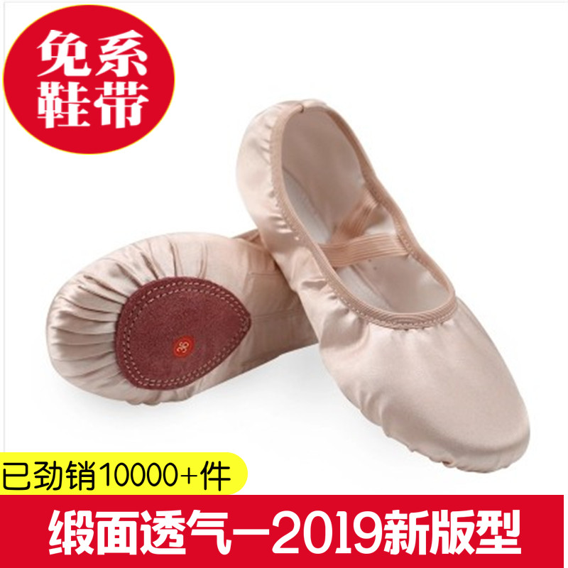 初学者平底专业免系带芭蕾舞鞋