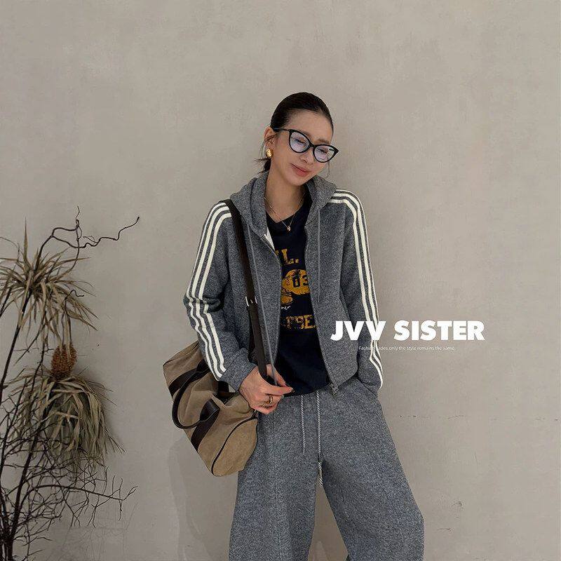 JVV十三行2026冬季新款休闲连帽宽松百搭上衣时尚卫衣外套女91569