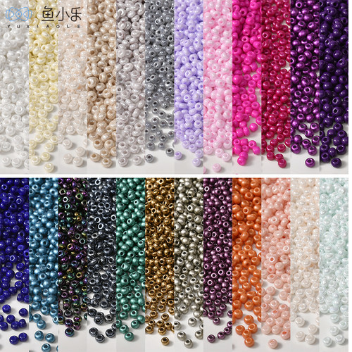清新玻璃米珠diy手作项链饰品