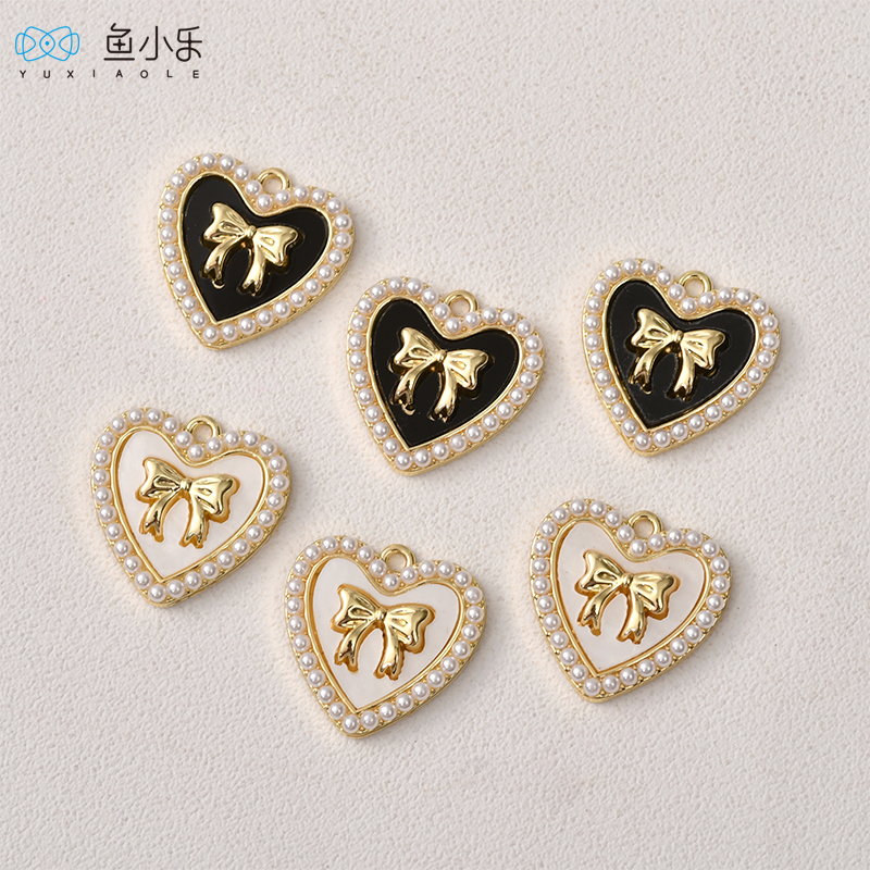 挂坠耳饰品爱心吊坠蝴蝶结