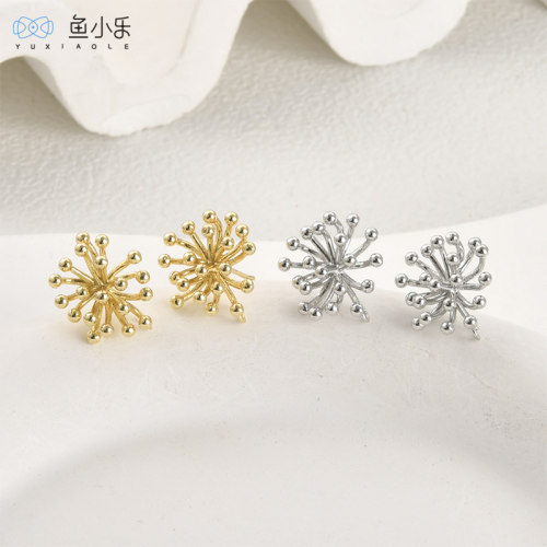 鱼小乐diy14k金烟花花芯耳钉